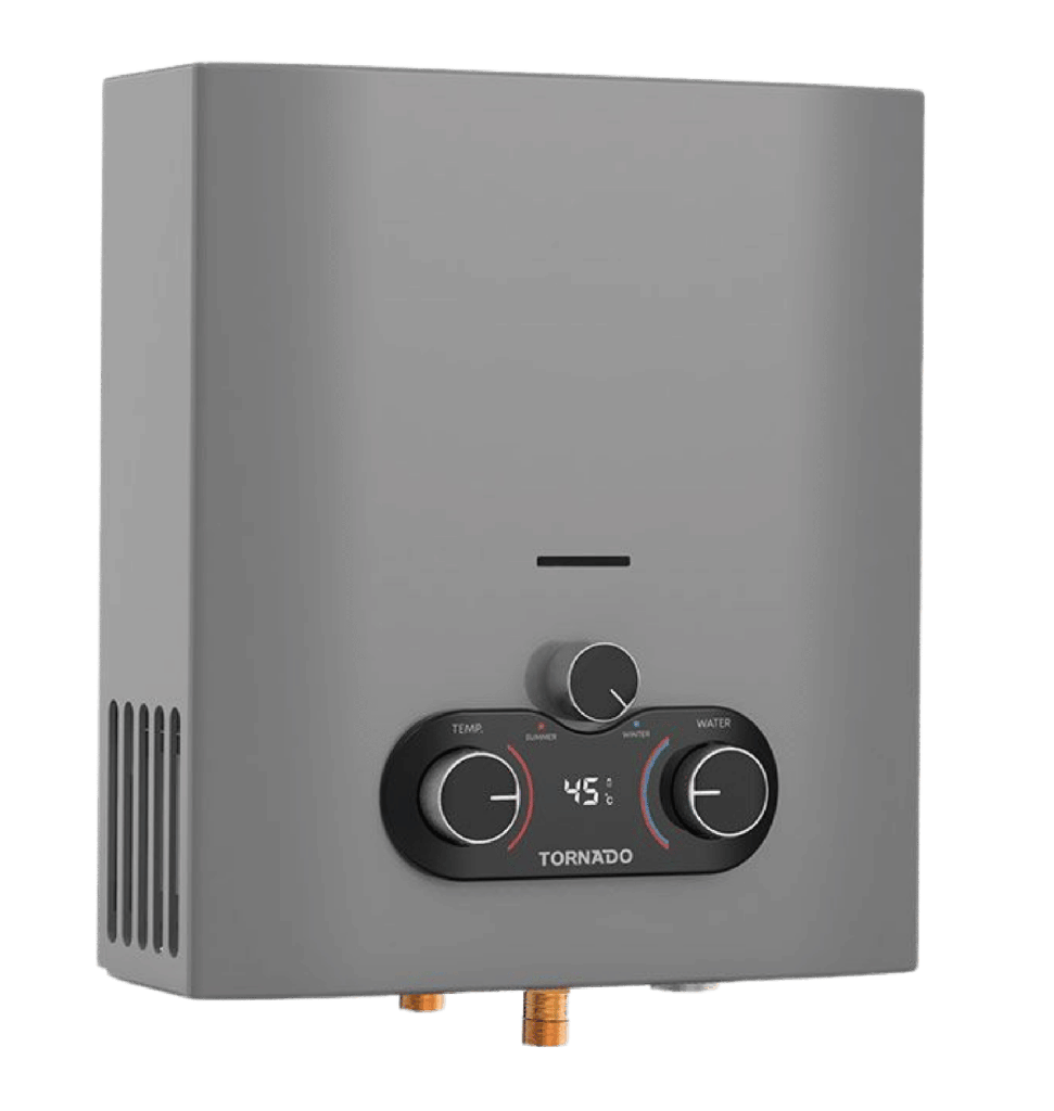 سخان غاز تورنيدو 6 لتر غاز طبيعي بدون مدخنه سلفر GHS-6CNE-S